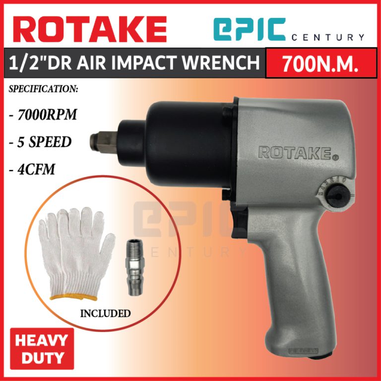 Rotake 1/2″ Twin Hammer Air Impact Wrench 700Nm (Heavy Duty)