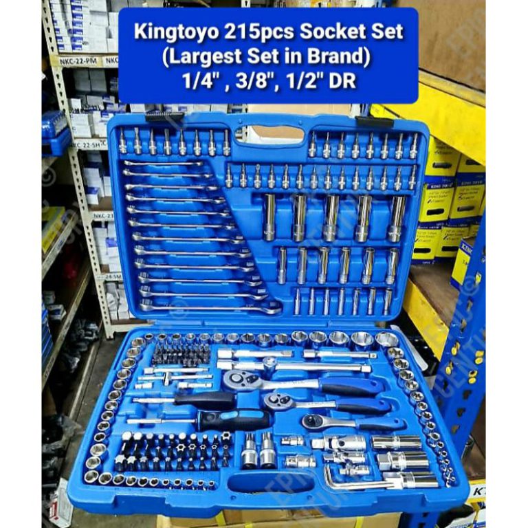 King Toyo 215Pcs Socket Wrench Set (Kt-4215K) Largest Size In Brand / KingQueen 144Pcs Socket set [NEW ARRIVAL]