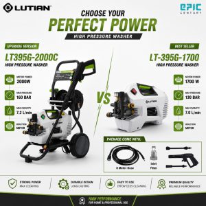 Lutian High Pressure Cleaner 130 Bar / 160 Bar , 7Liter/Min , P6 Pro (Mesin Cuci Kereta / Water Jet)