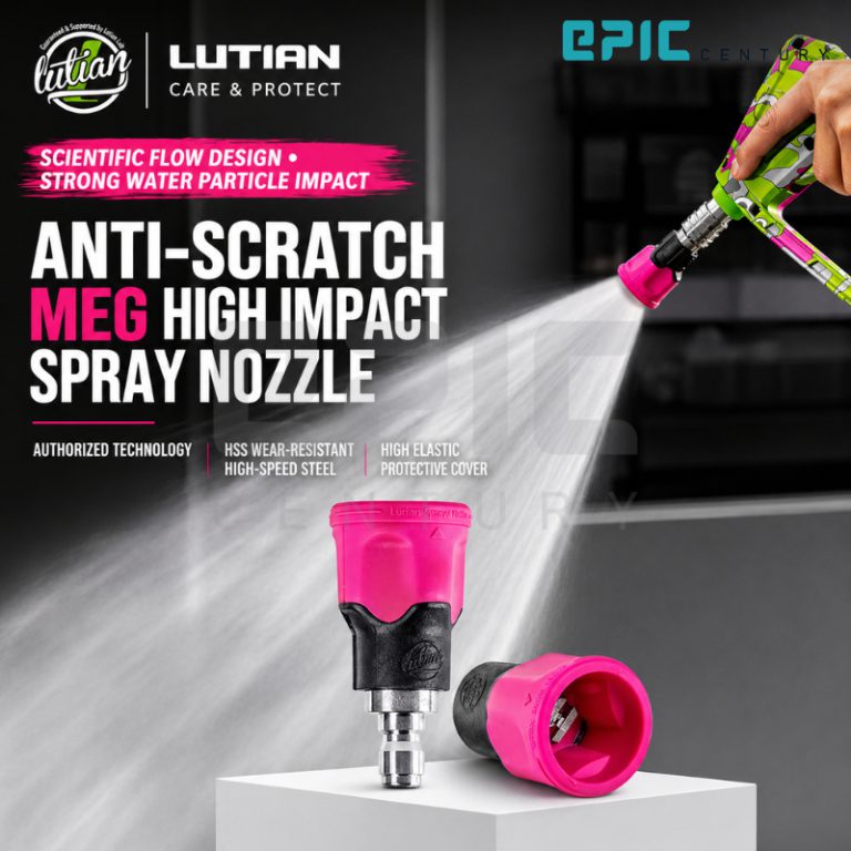 LUTIAN Anti-Scratch Spray Nozzle (Rose) | 6 Types 15° 25° 40° | 1.07 / 1.24 Orifice | High Impact Pressure Washer Nozzle
