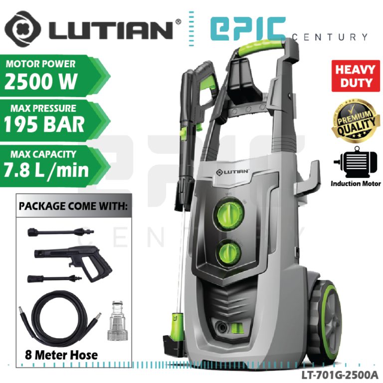 Lutian High Pressure Cleaner 195 Bar (7.5L/Min) Induction Motor/ Car Washer / Water Jet / LT701G-2500A