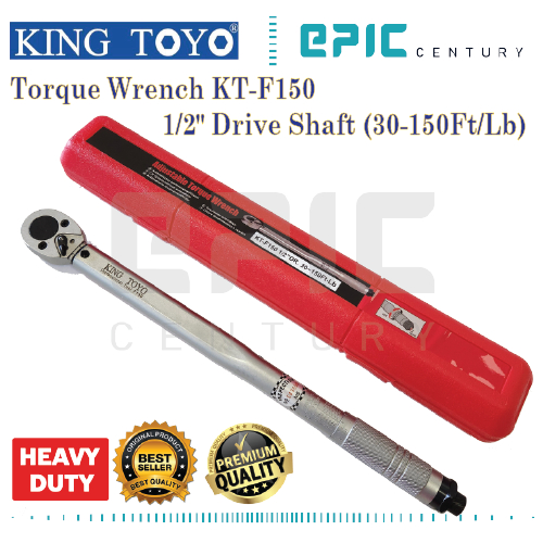 Kingtoyo Torque Wrench 30-150Ft-Lb 1/2″ F150 470Mm / Tok Reng Foot Pound