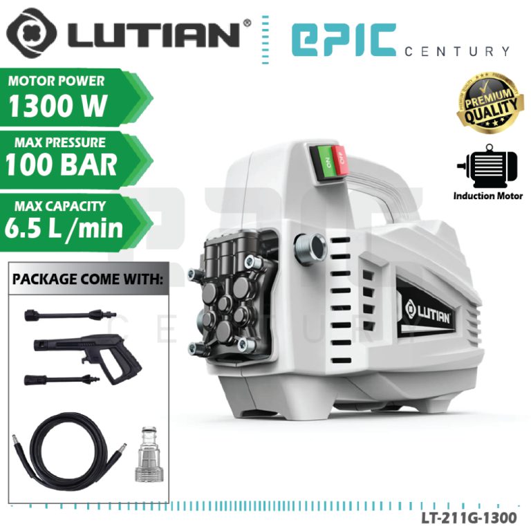 Lutian High Pressure Cleaner 100 Bar (6.5L/Min) Induction Motor/ Mesin Cuci Kereta / Water Jet