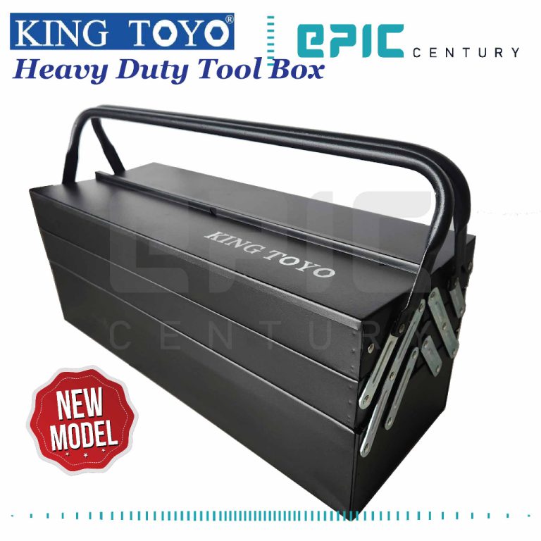 King Toyo 3 Layer Toolbox (Heavy Duty / Black) Storage Besi
