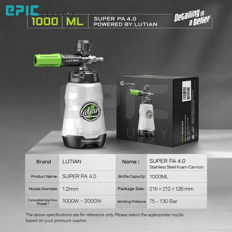 LUTIAN Super PA 4.0 Foam Cannon | Pressure Washer Snow Foam Bottle