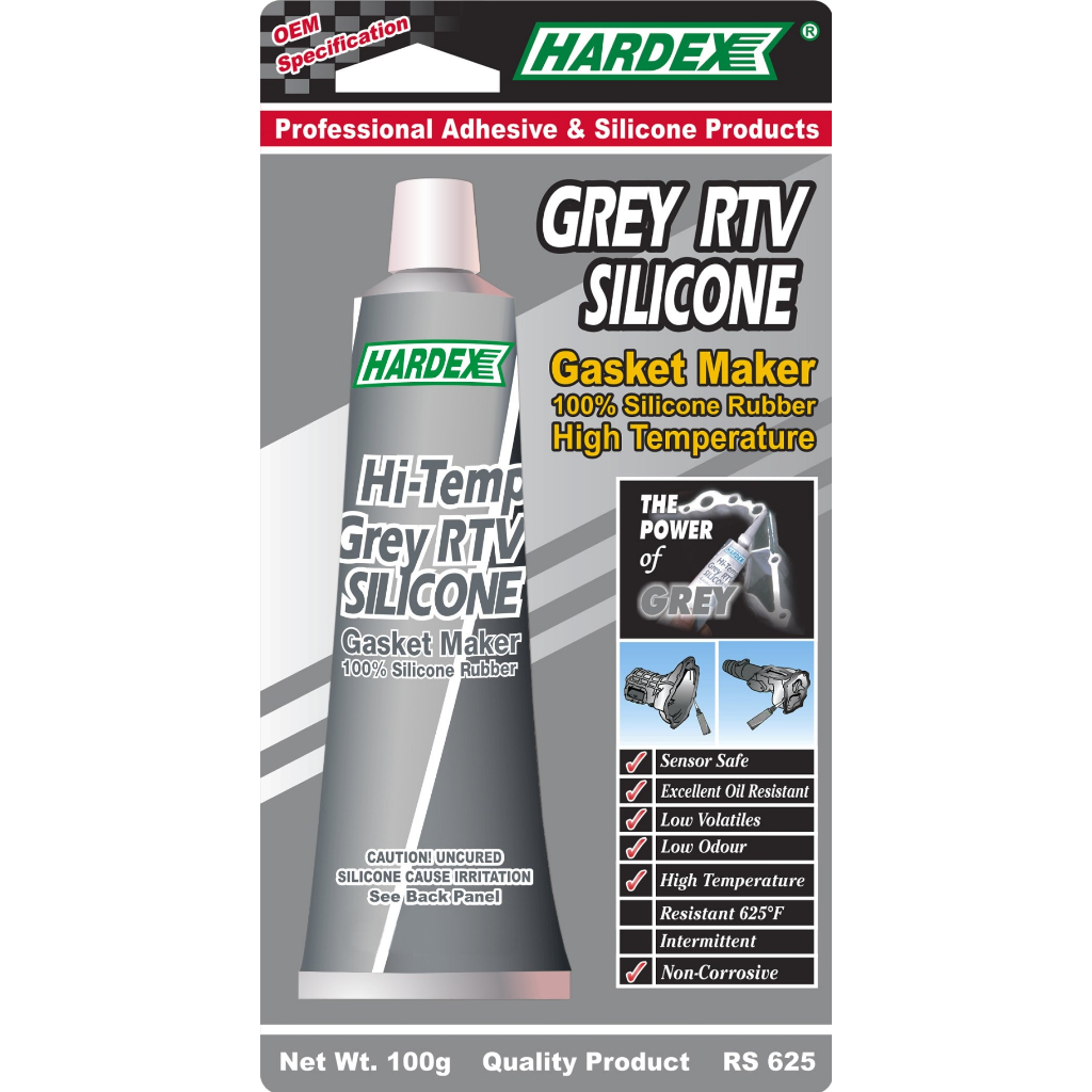 Hardex Hd Rs625 And Rs6153 Engine Gasket Glue / Gasket Gum Grey 100% Rtv